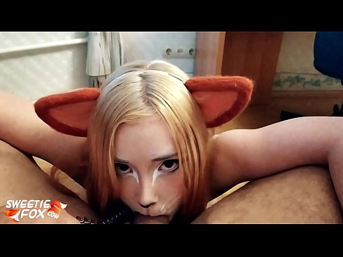 ❤️ Kitsune engole a piça e o esperma na boca ️ Porno bonito em nós ❌❤